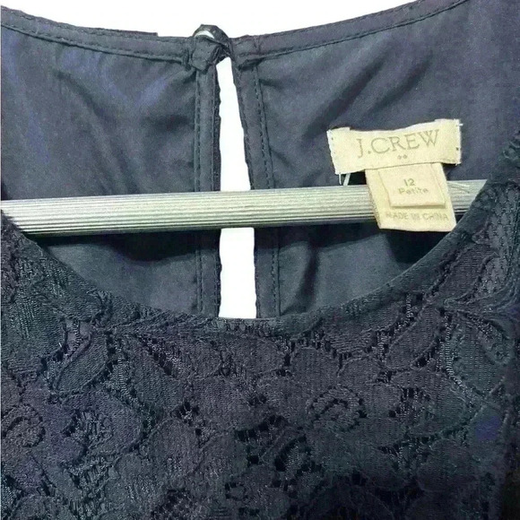 J. Crew Navy Lace Sheath Dress – Size 12 Petite - Picture 4 of 4